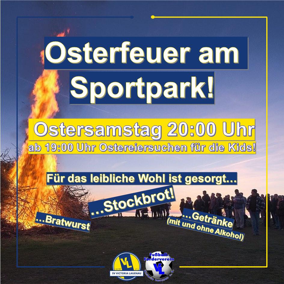 Einladung Osterfeuer Victoria Sportpark 2024