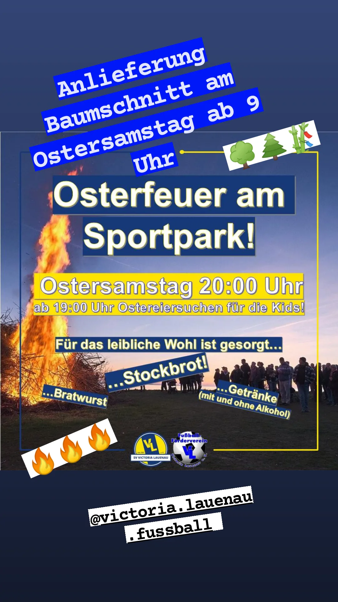 Osterfeuer 2023 im Sportpark Lauenau