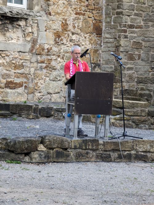 Kundgebungsorganisator Herwich Kurz (Foto: Rita Runge)