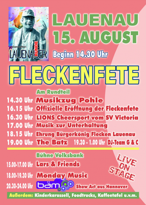 Programm Fleckenfete 2026