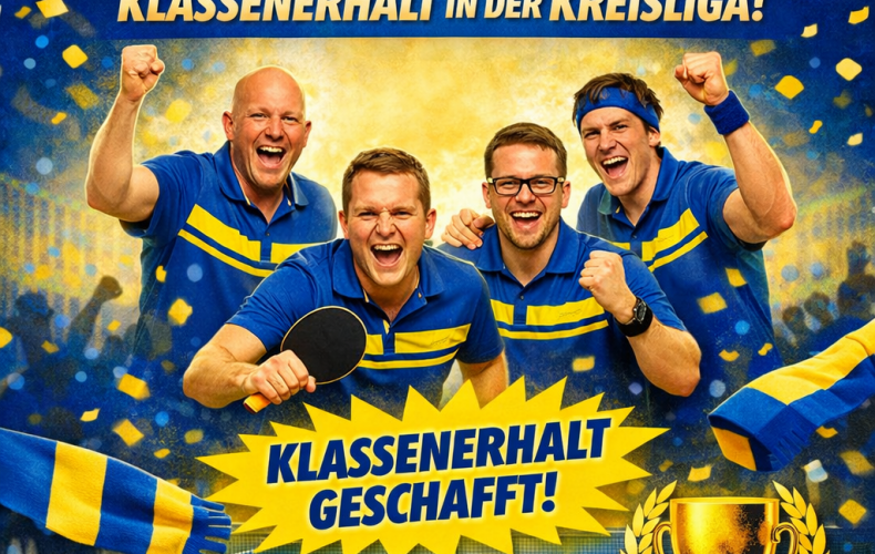 Klassenerhalt 1. Herren gesicht im März 2026 (KI-generiertes Bild)