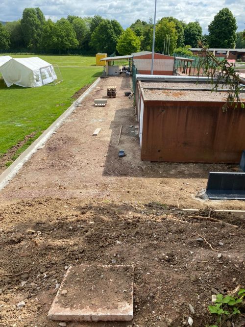 Sportpark Bauarbeiten barrierefreier Weg