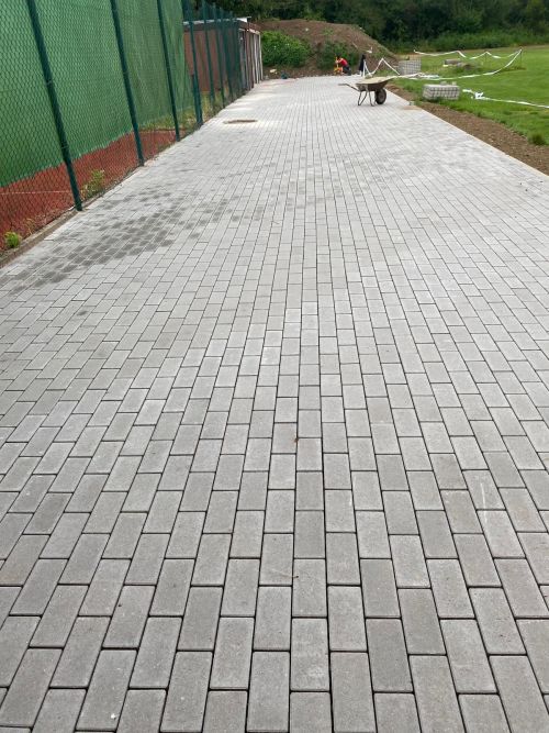 Sportpark Bauarbeiten barrierefreier Weg