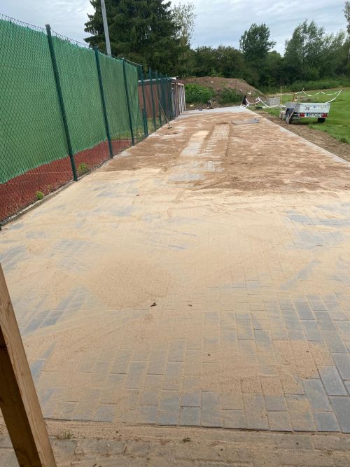 Sportpark Bauarbeiten barrierefreier Weg