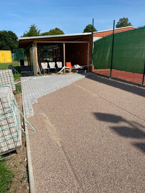 Sportpark Bauarbeiten barrierefreier Weg
