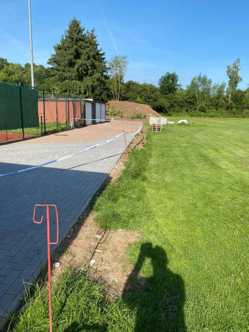 Sportpark Bauarbeiten barrierefreier Weg