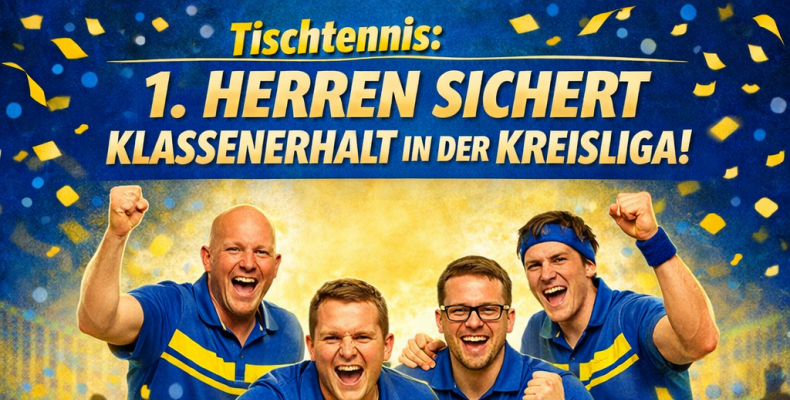 Klassenerhalt 1. Herren gesicht im März 2026 (KI-generiertes Bild)