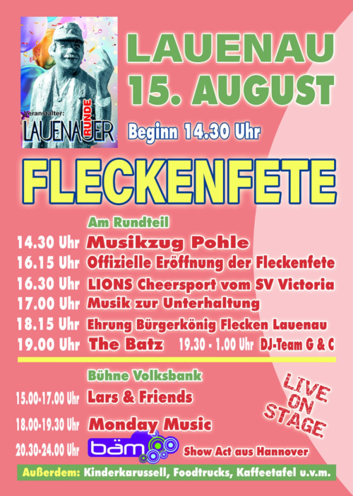 Programm Fleckenfete 2026