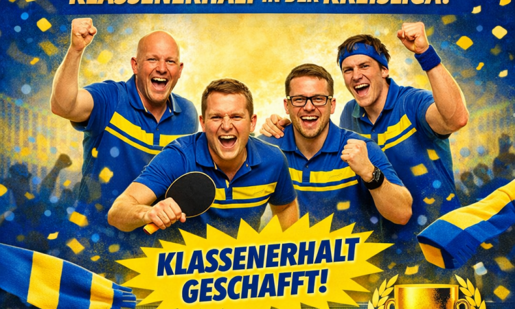Klassenerhalt 1. Herren gesicht im März 2026 (KI-generiertes Bild)