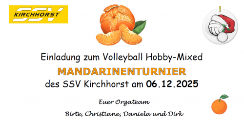 Volleyballhobbies beim Mandarinenturnier SSV Kirchhorst